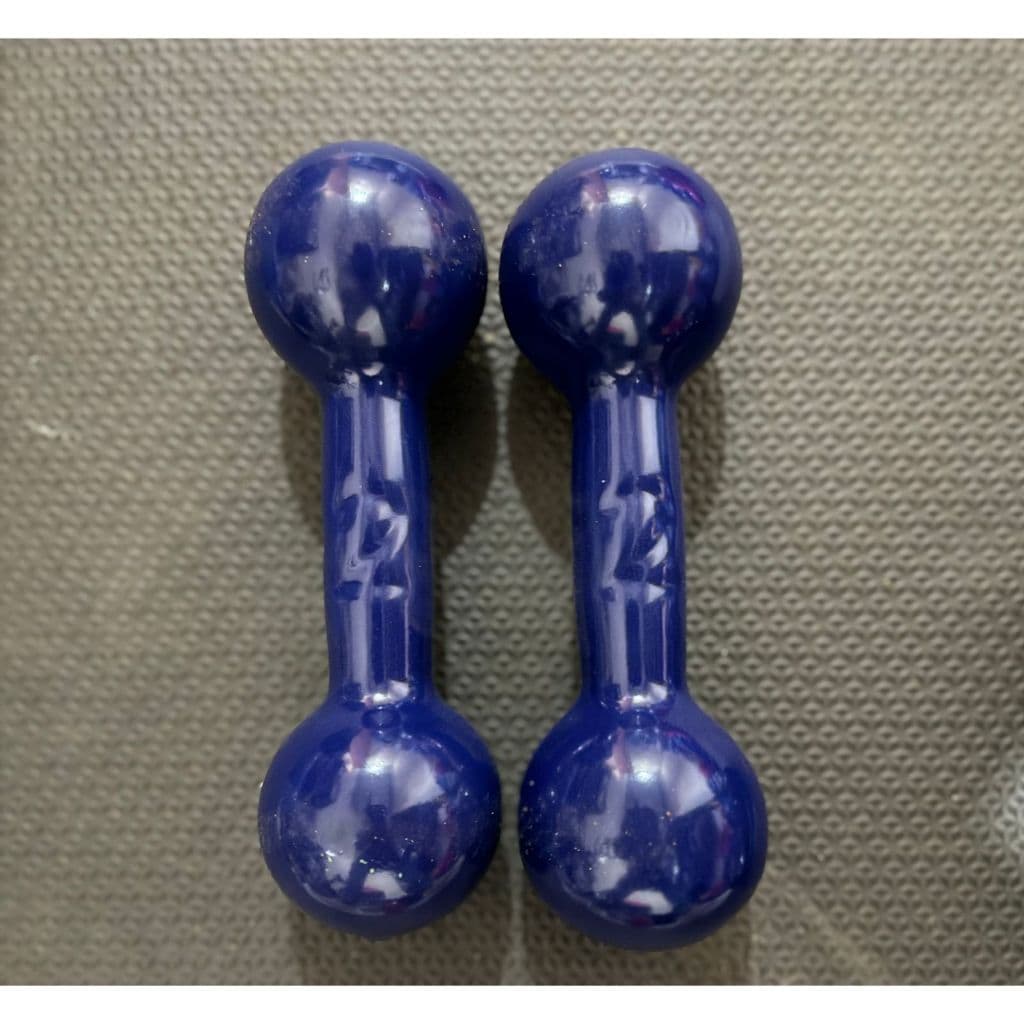 Par Halteres Bola azul 2kg -  4kg total Peso Academia