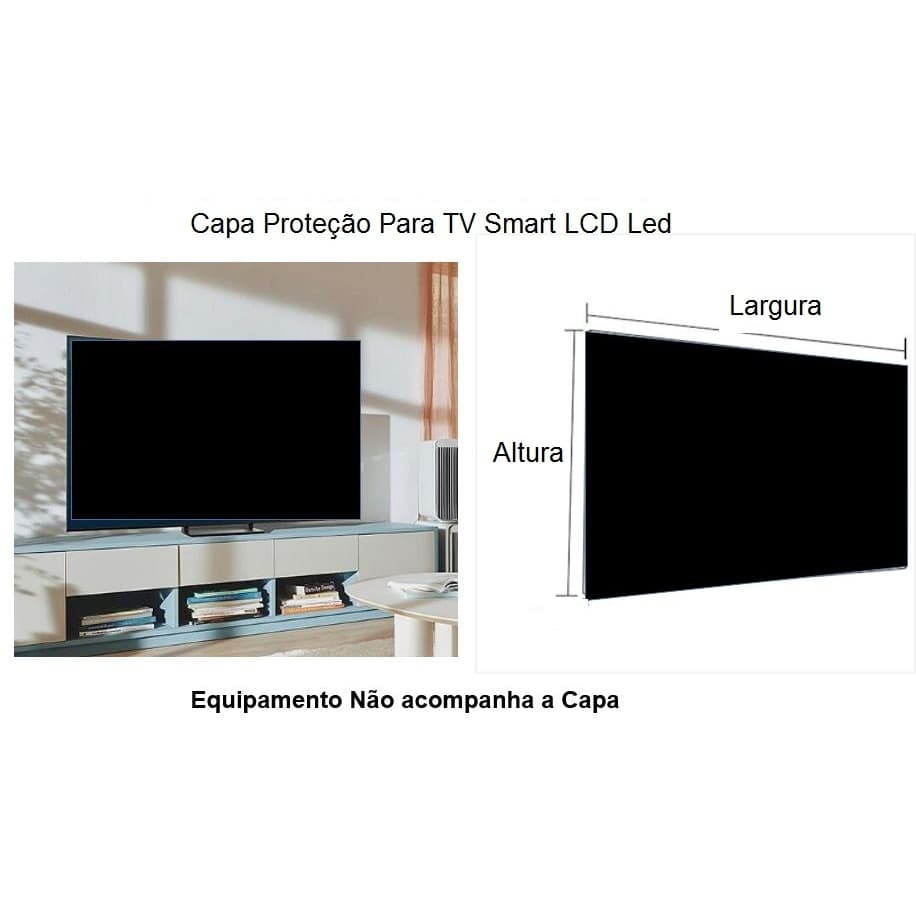 Capa Proteção Para Monitor Gamer TV Led Lcd Smart de 22 a 85 Polegadas em Tnt Resistente Bonito Antipoeira.