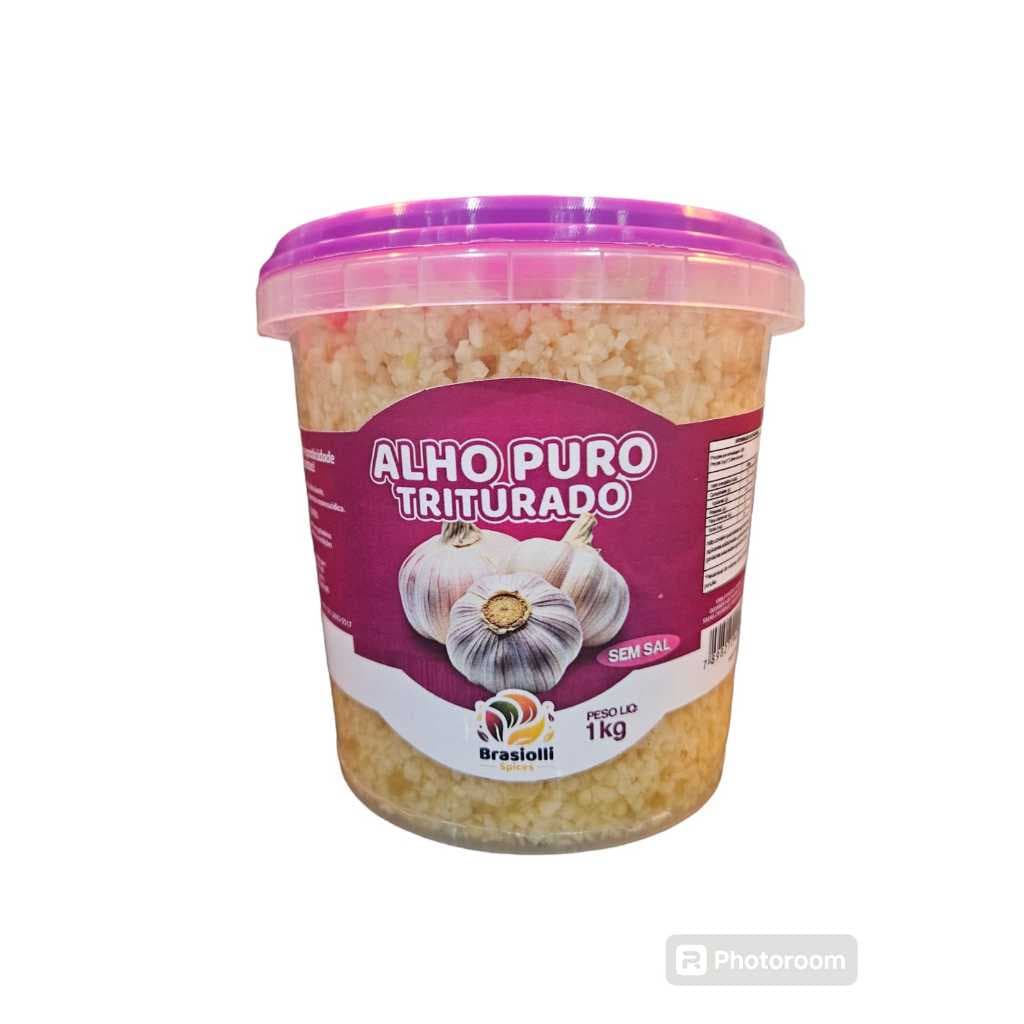 Alho  Triturado Sem Sal - Pes. Líq 1kg