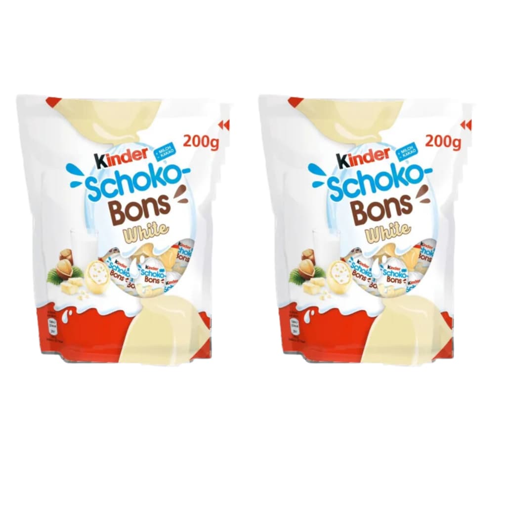 2 Chocolate Kinder Shoco Bons White Importado Novidade