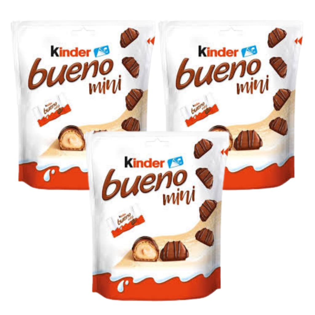 3 Chocolate Kinder Mini Bueno Importado Alemanha 108g
