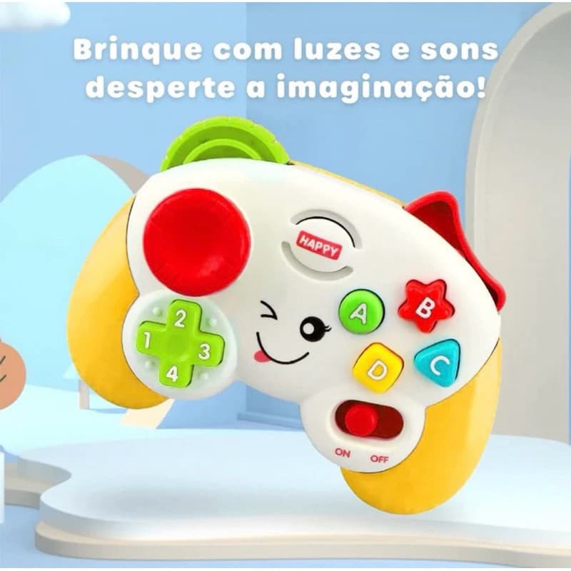 Controle Divertido, Controle, Controle de Videogame Bebê, Criança Divertida com Som e Luz, Didático, Educativo