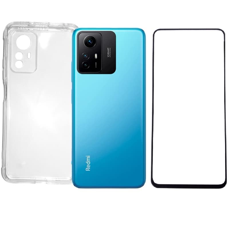 Capinha Redmi Note 12S / Mi 12 lite Anti Impacto Transparente + película Vrido 3D / 9D