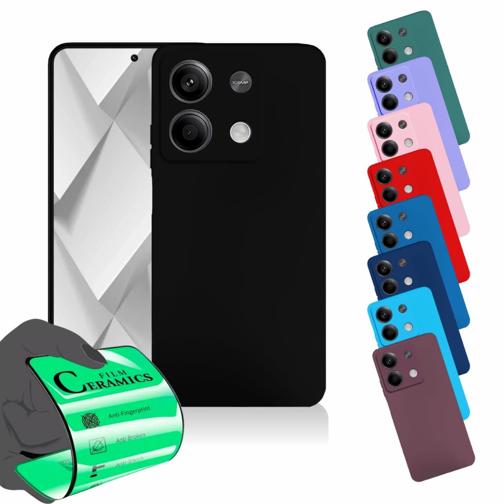 Capa Capinha Anti Shock Aveludada + Película Para Poco M6 pro e Note 13 Pro 4G