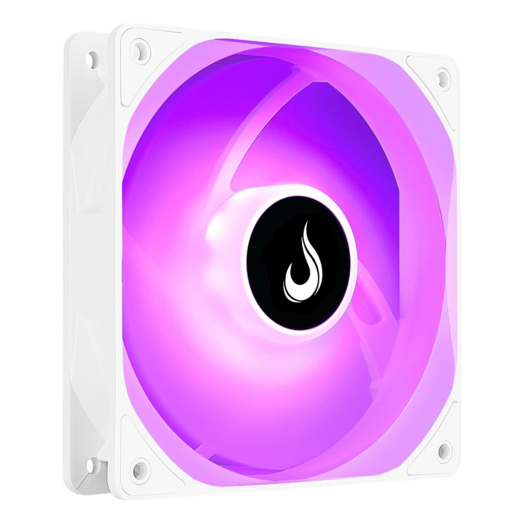 Cooler Fan Gamer Led Rgb 4 pinos 12v Controlável | Cor Branco / White | P/ Gabinete 120mm 120m | Rise Mode Frost