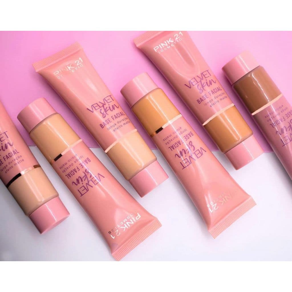 Base Líquida Velvet Skin Efeito Matte Pink 21 CS4364 VALIDADE 10/26