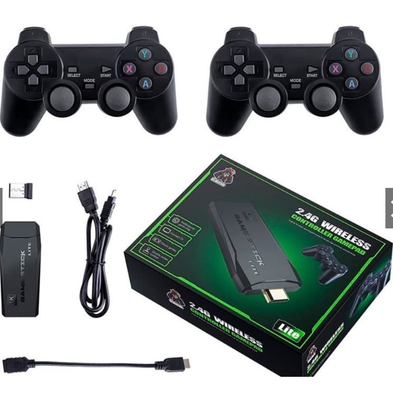 Videogame Stick 10mil 2 Controles Sem Fio Console Original Portatil Jogos Retro Antigo（M8）