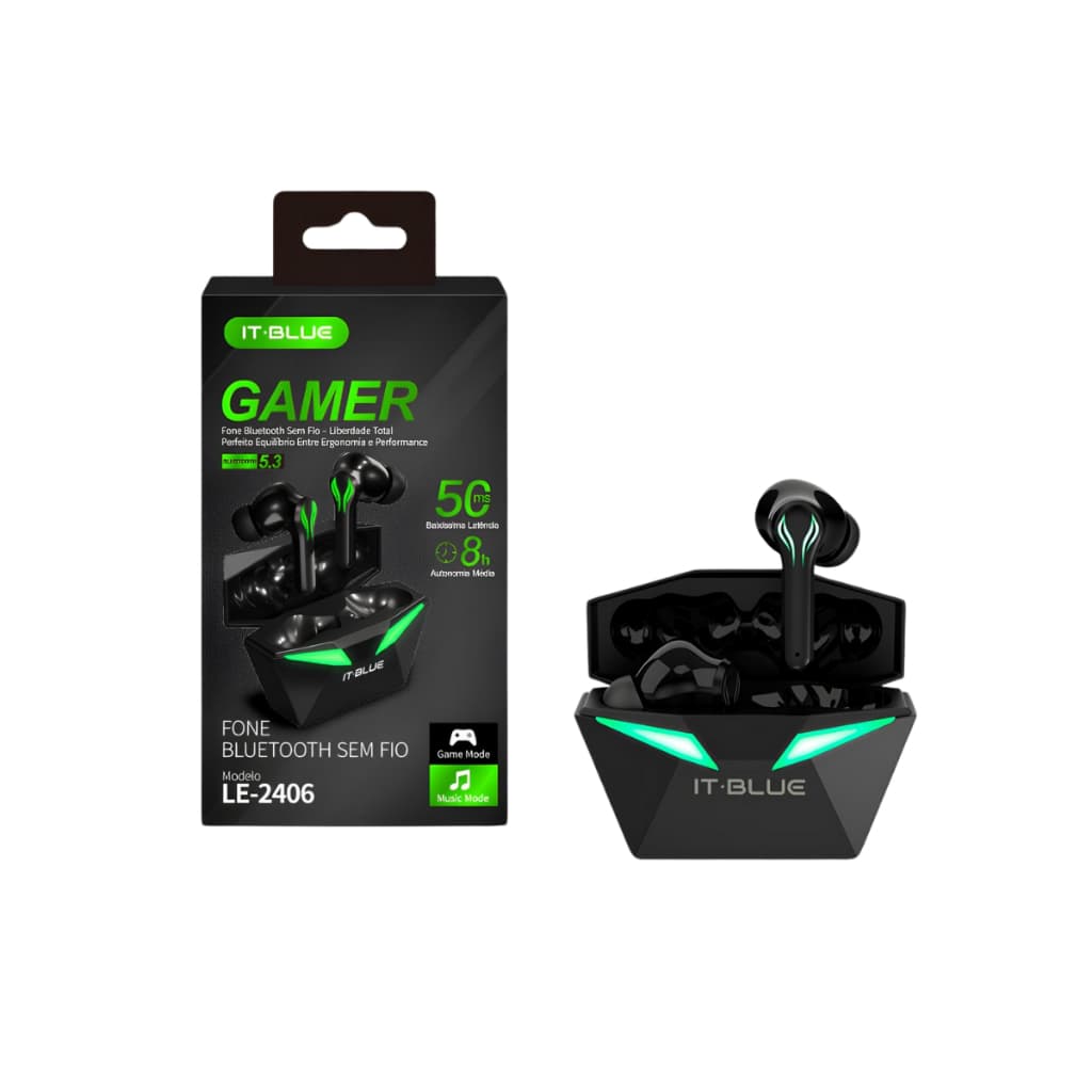 Fone De Ouvido Sem Fio Bluetooth Estéreo Gamer Com Microfone Luz Touch Cabo Original