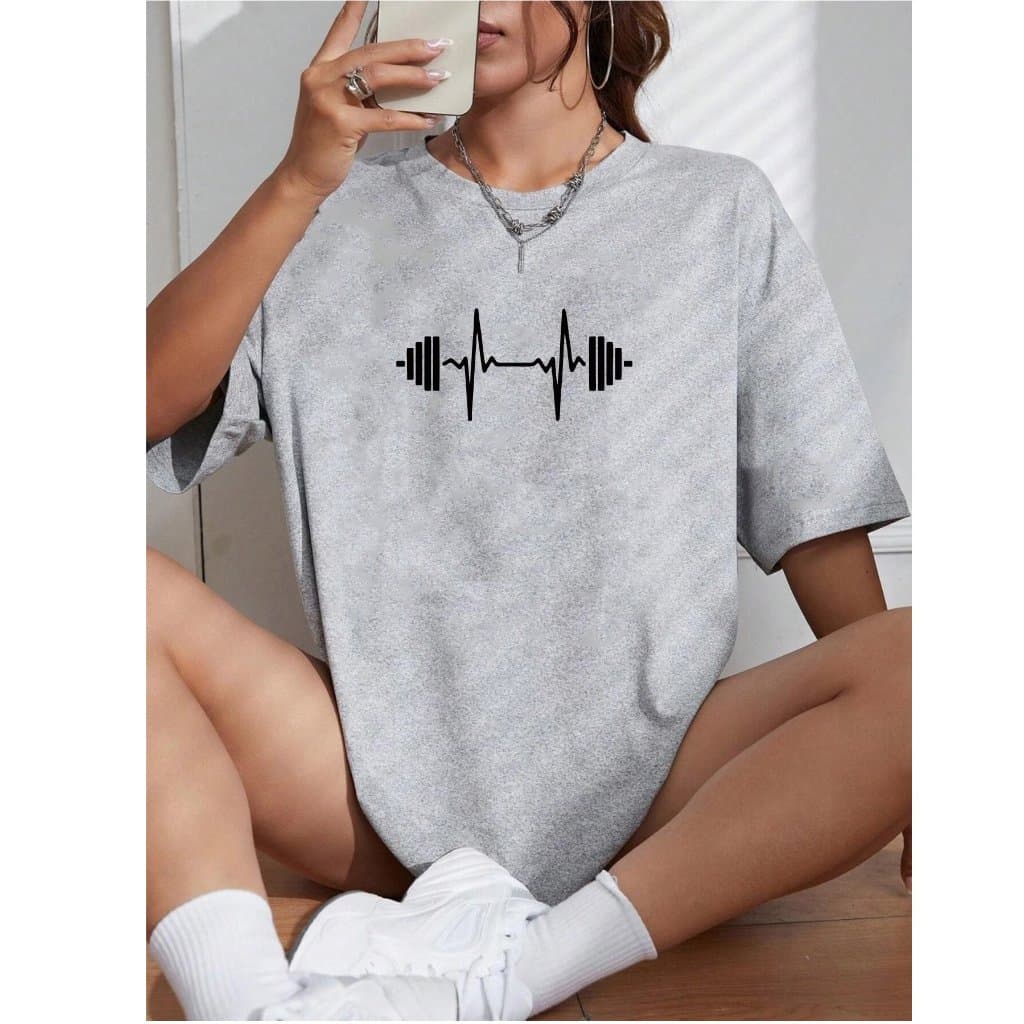 Camiseta Feminina Blusinha T Shit Fashion Algodão Plus Size Infantil Batimento Halter Academia Musculação
