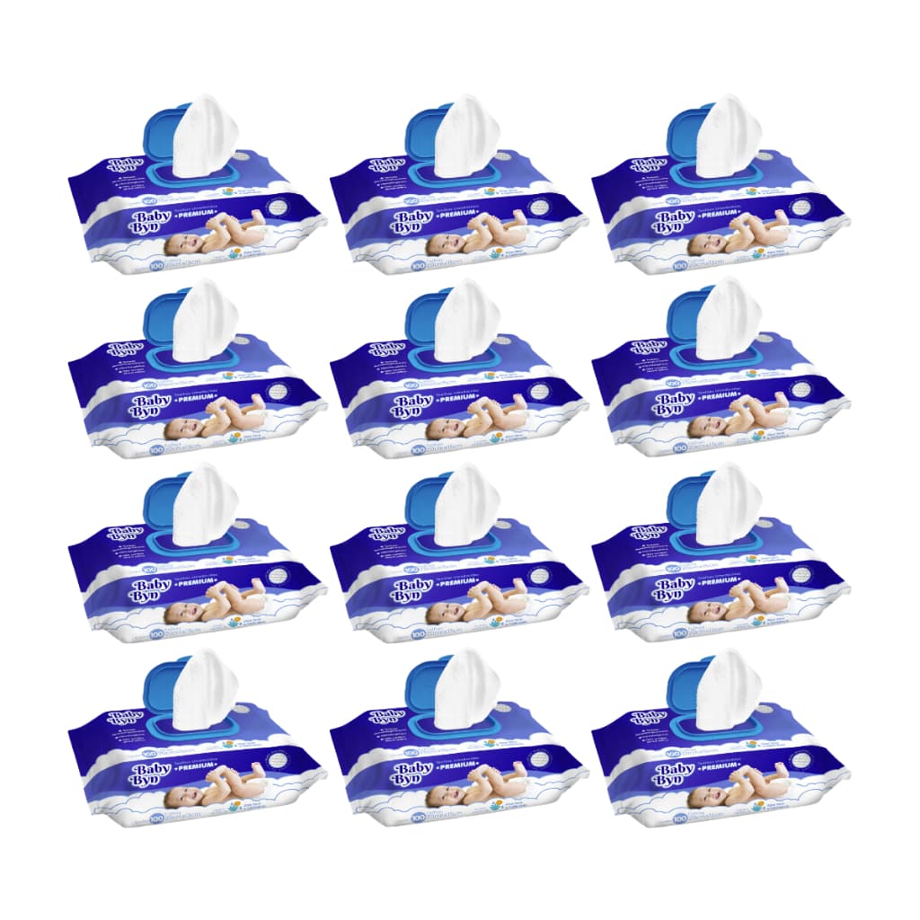 Toalha Umedecida Baby Byn Premium 1200 Folhas (12undX100fls)
