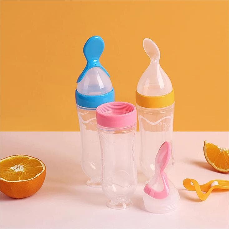 Colher mamadeira dosadora silicone para bebê