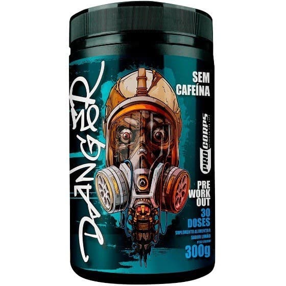 Pré-Treino Danger Noturno Sabor Limão - Sem Cafeína - Pote 300g - Pro Corps