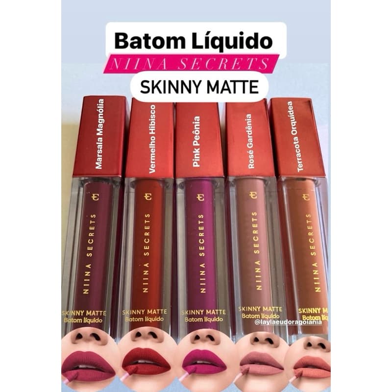 Batom Líquido Skinny Matte Niina Secrets 5ml Eudora