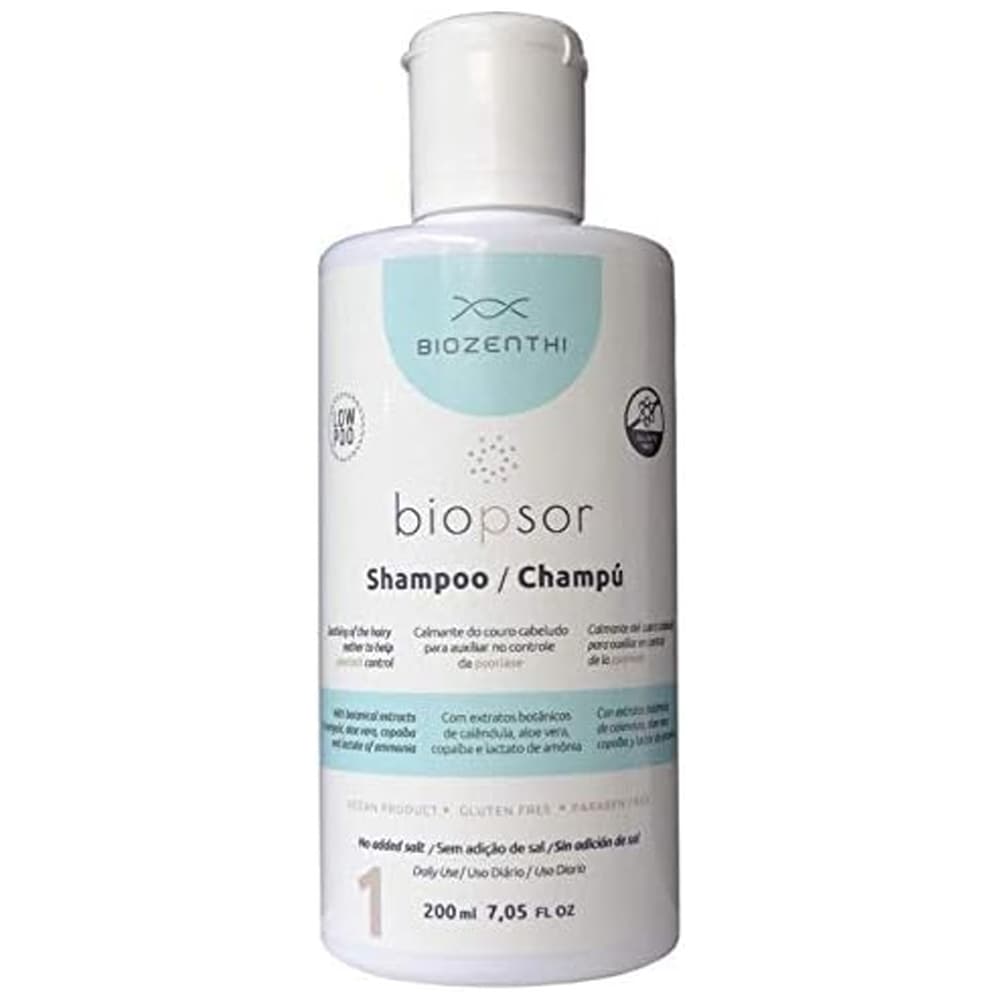 Shampoo Biopsor Hidratante Vegano 200ml Biozenthi