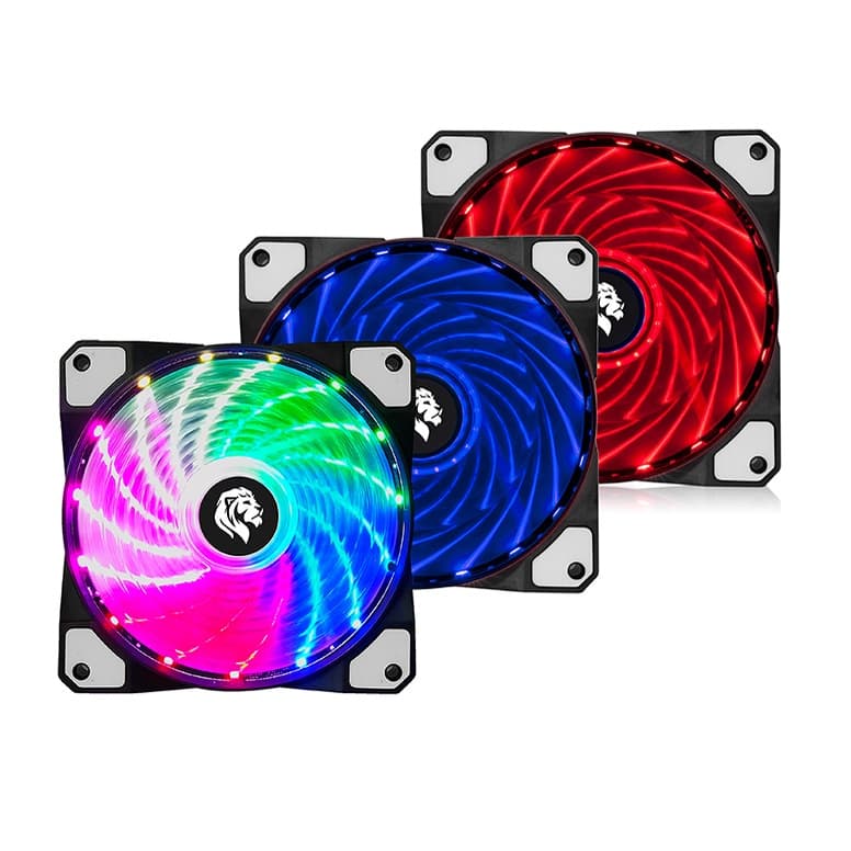 Fan Cooler Gamer Led Vermelho AZUL E RGB para Gabinete 12x12cm Hayom FC1300