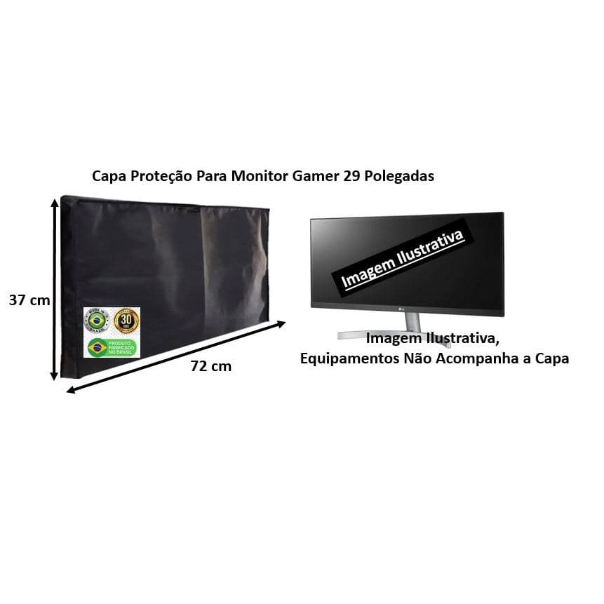 Capa Proteção Para Monitor TV Gamer 29" em TNT Bonito Resistente Anipoeira