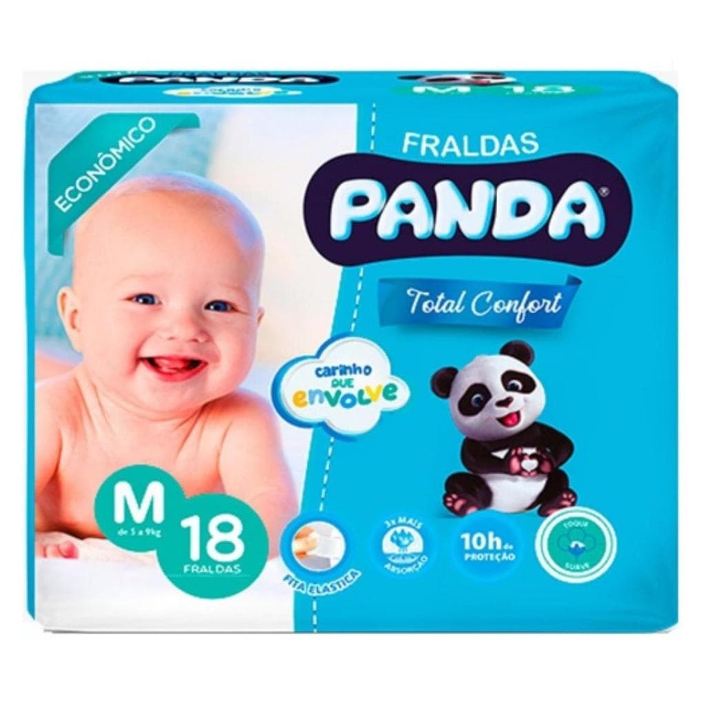 Fraldas Panda Tamanho M 108 Fraldas