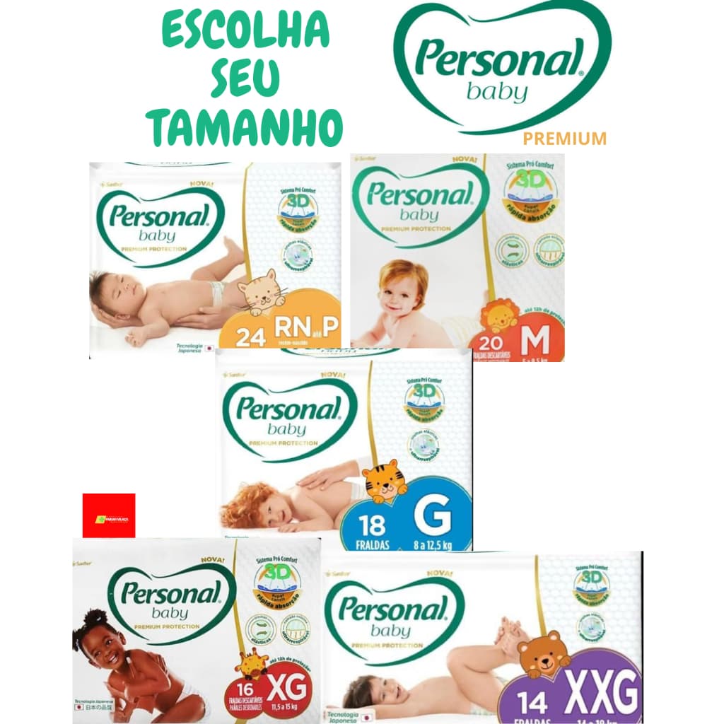Fralda Personal Descartável Baby Premium Protection(CADA UNIDADE)