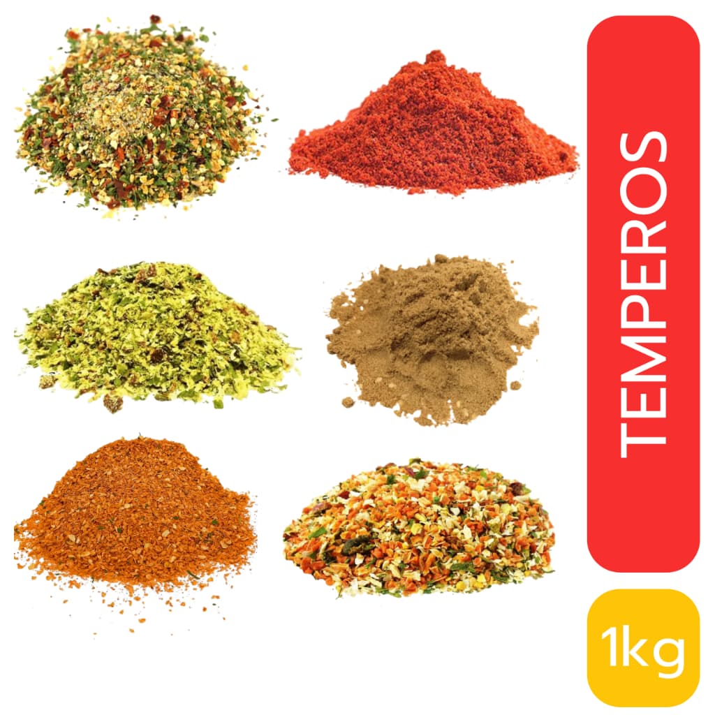 Temperos/Condimentos 20 Opções (1KG) -Toque Índico Lemon Pepper, Ana Maria, Orégano, Chimichurri, Edu Guedes, Colorau...