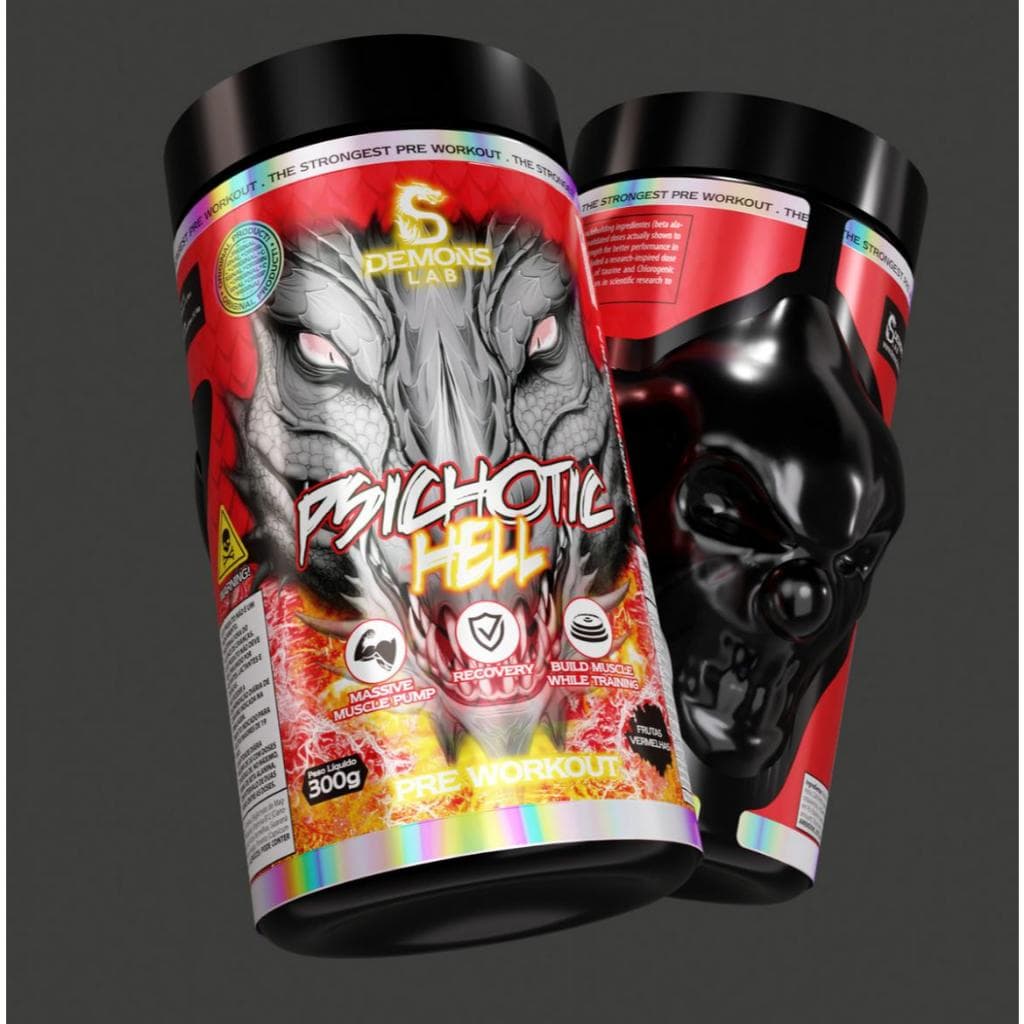 Psichotic Hell (300g - 60 Doses) Demons Lab - Pré Treino Usa