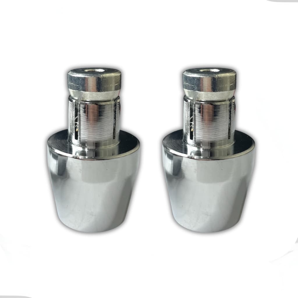 Par De Peso Pezinho De Guidao De Moto Pcx 150 Cromado + Bucha Autofix