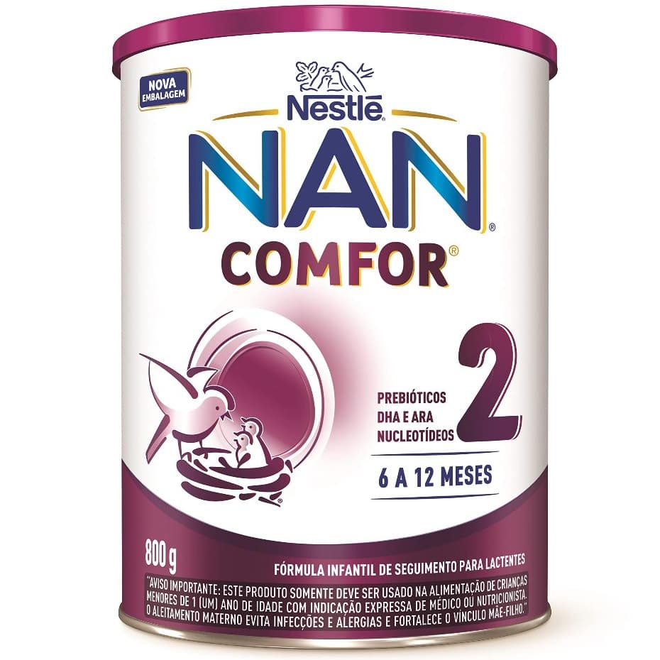 Fórmula Infantil Nan Comfor 2 6 a 12 Meses Nestlé - 800g