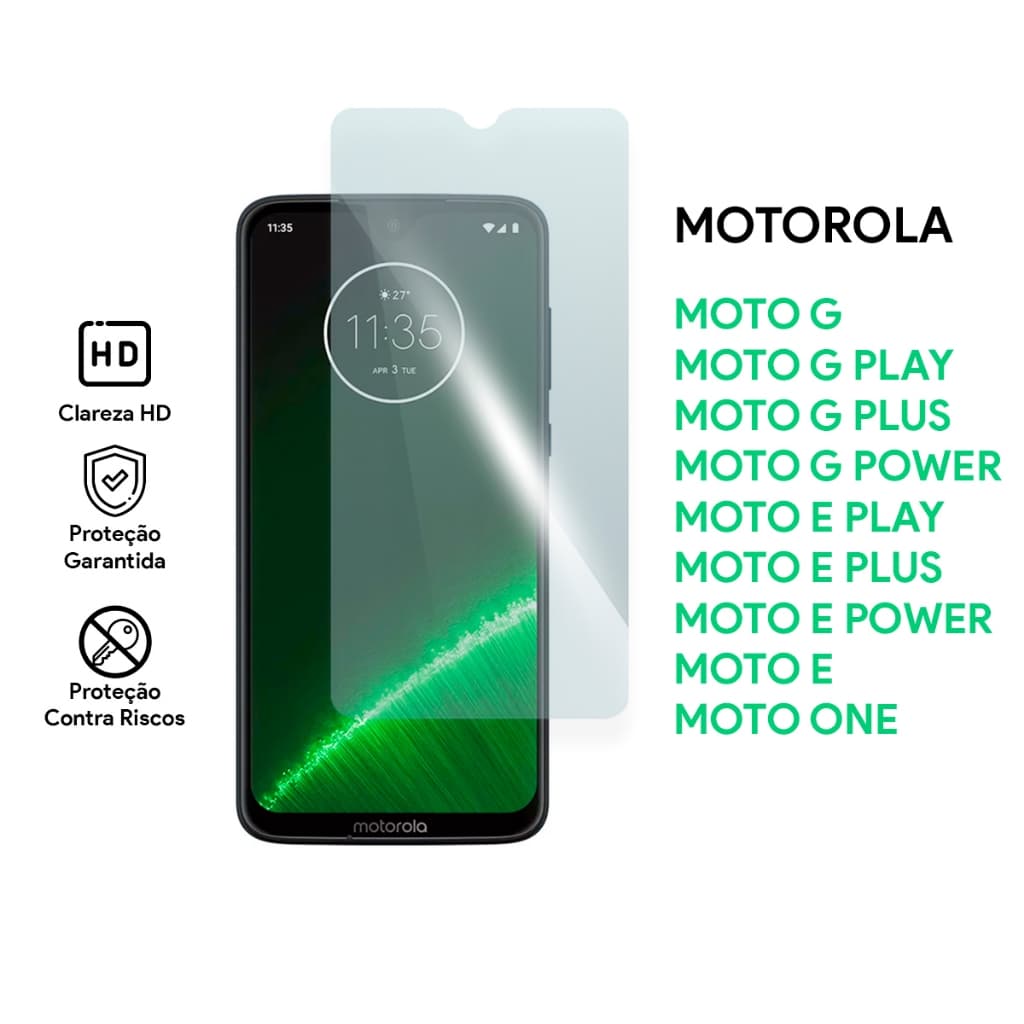 Película de Vidro temperado para Motorola Moto G Moto E Moto Power Plus Play Edge Moto One Moto