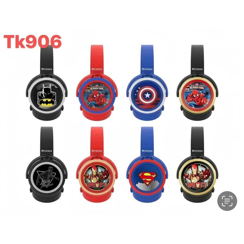 Fone de ouvido Bluetooth super herói estéreo sem fio antera Negra Homem-Aranha Homem De Ferro KA-906