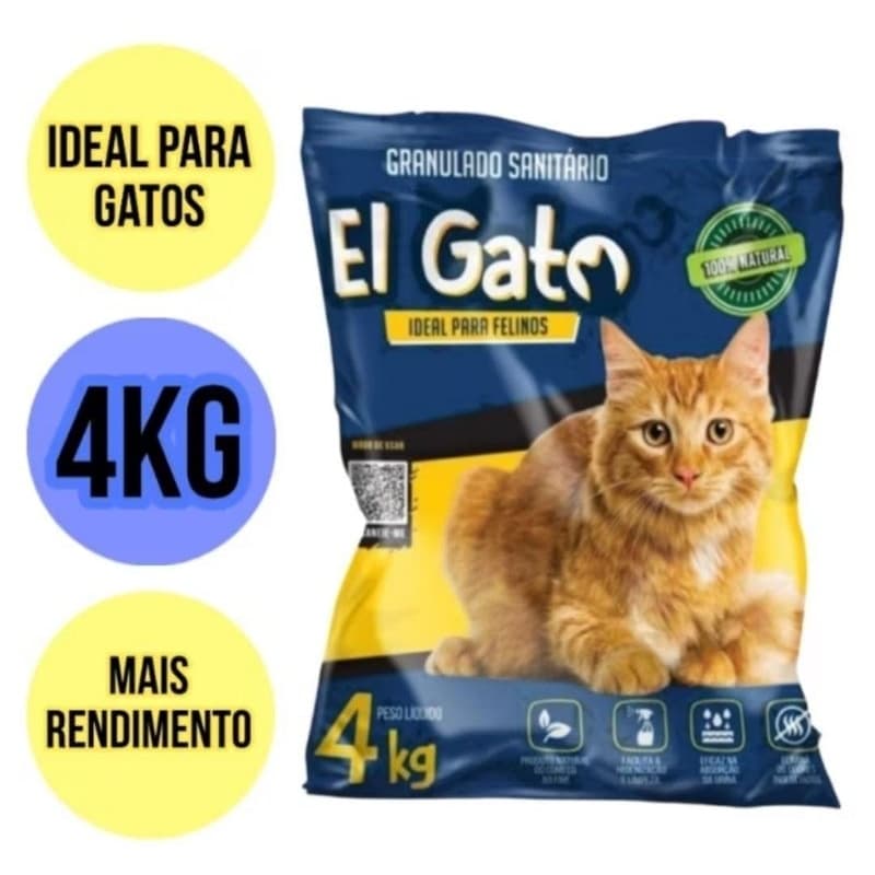 Areia el gato sanitária pet el gato 4kg granulada A mais vendida