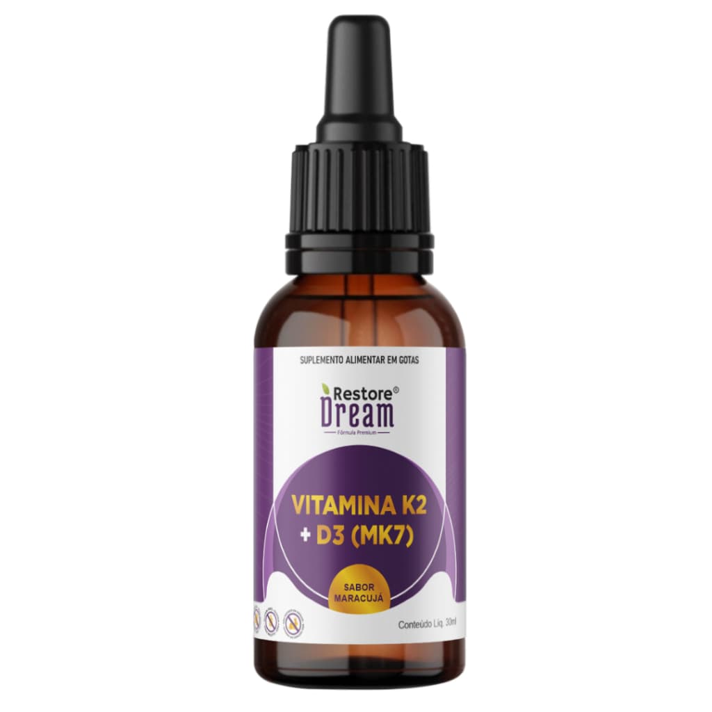 Suplemento Ossos mais fortes Vitamina K2 mk7 + Vitamina D3 Sublingual 30ml