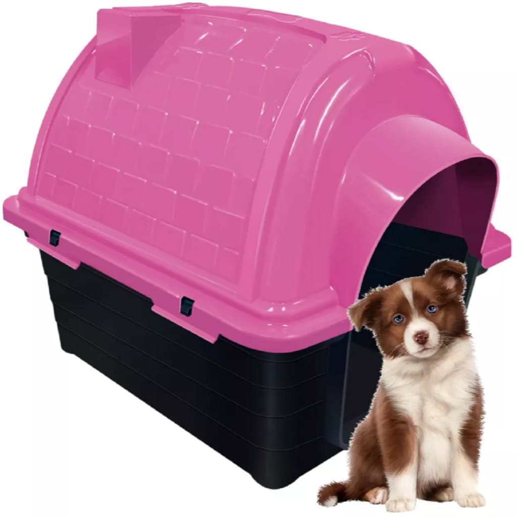 Casinha Pet Iglu Para Cachorros Medios N5 Rosa - Furacão Pet