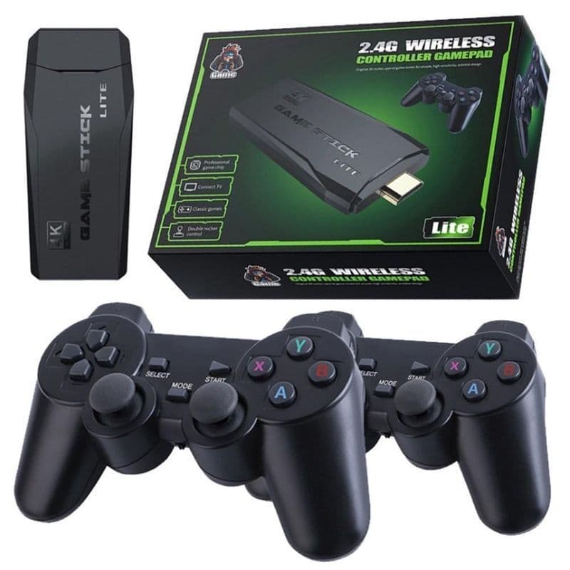 Videogame Retro Portátil Stick 10mil Games Com 2 Controles Sem Fio Console Original Jogos Antigos