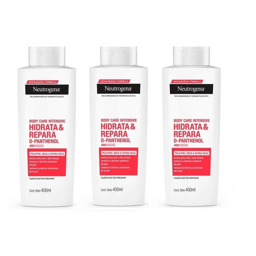 Kit 3 unidades Hidratante Neutrogena  Hidrata & Repara 400ml