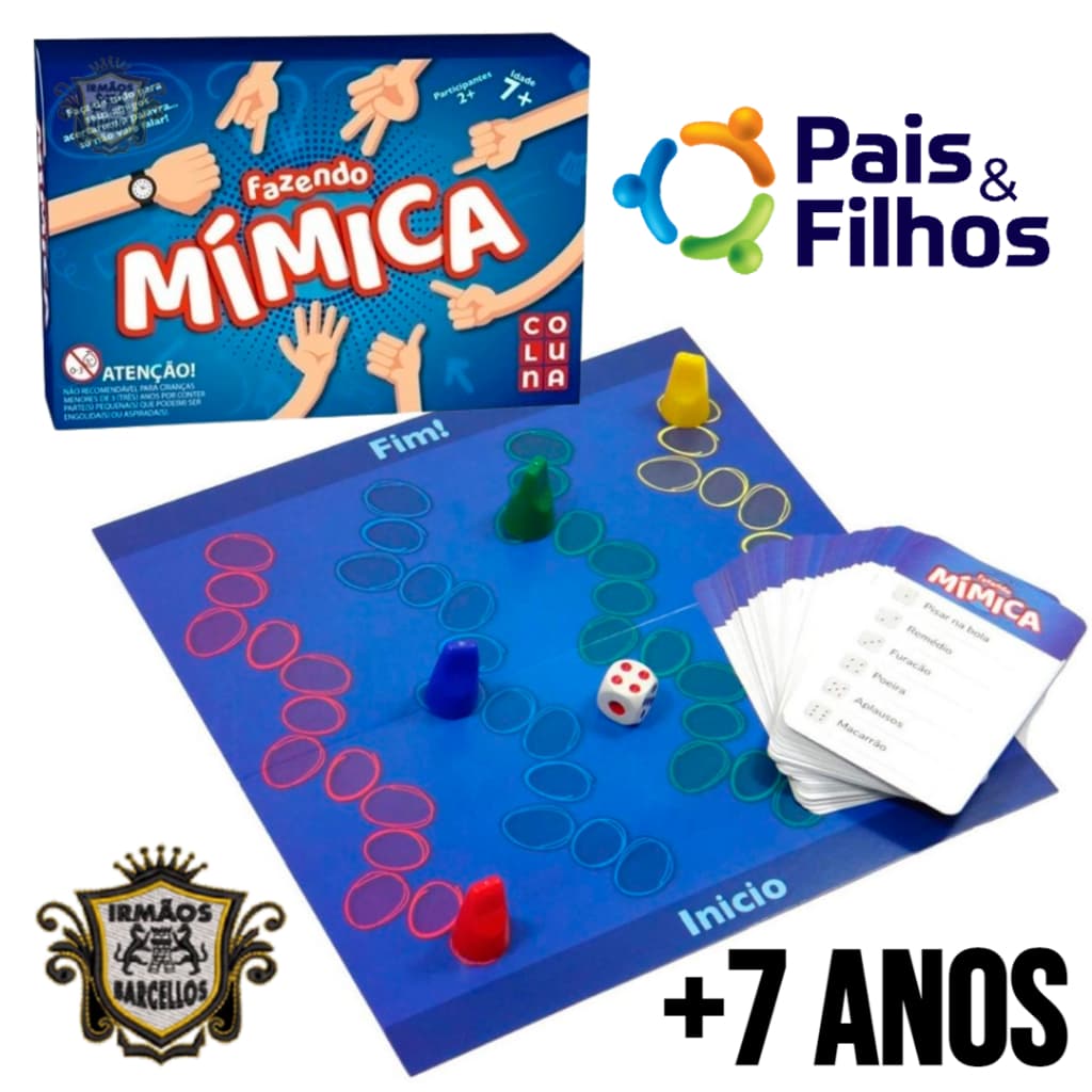 Jogo De Tabuleiro Fazendo Mimica Divertido - Jogos De Mesa Diversão Em Família