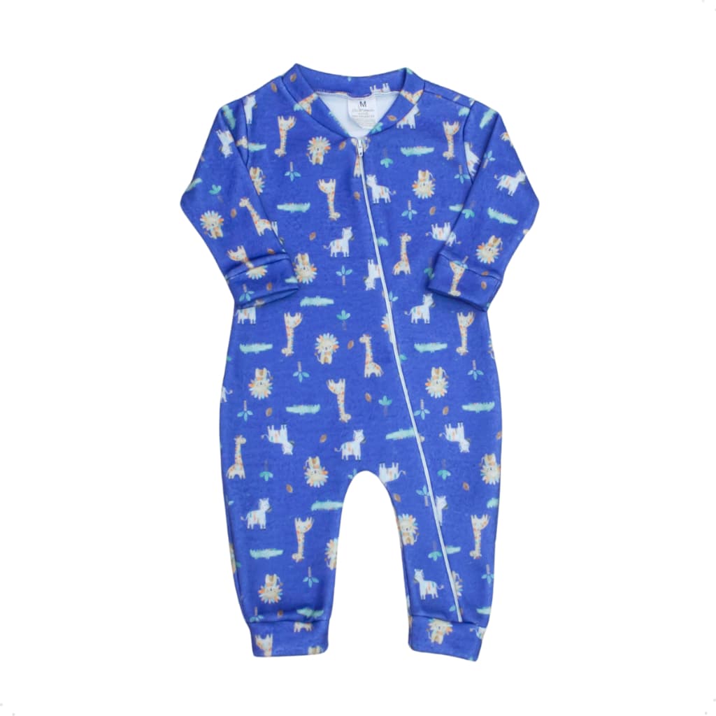 Macacão Bebe Soft com Zíper Safari Cores Ideal para Inverno Roupas de Bebê Macacao Menino Menina