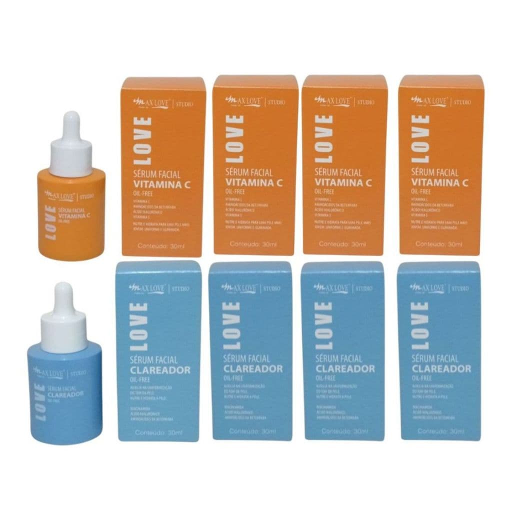 Kit Sérum c/4 Vitamina C + 4 Clareador Max Love