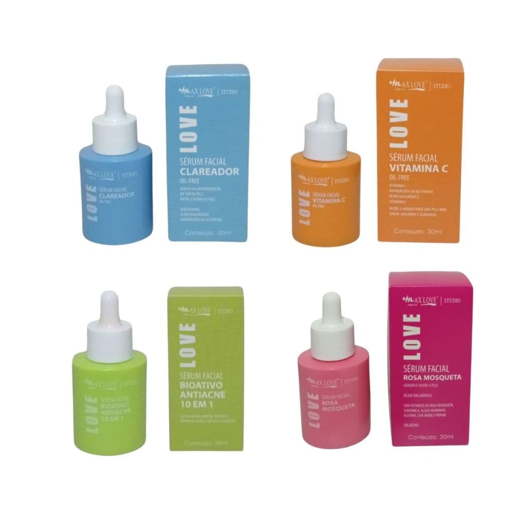 Kit (1 Clareador)(1 Vitamina C)(1 Rosa Mosqueta) (1 10em1 Bioativo)Max Love