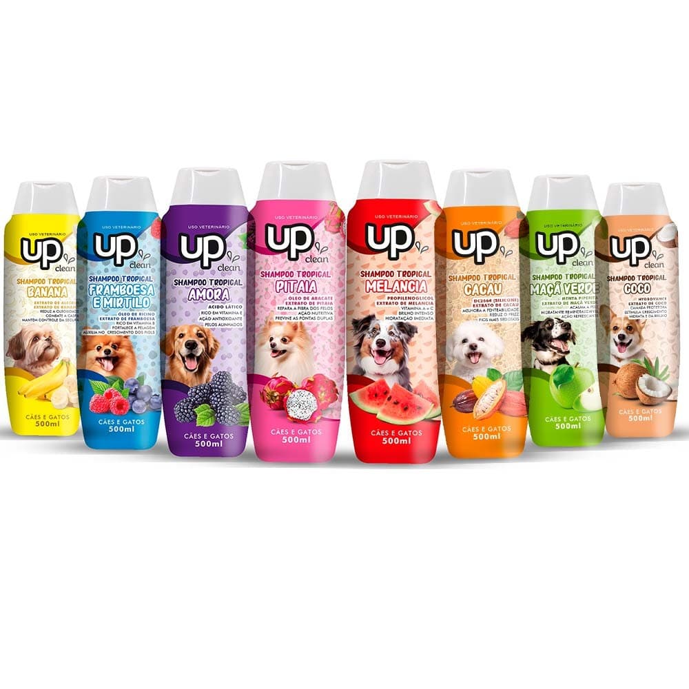 KIT shampoo para cachorro 8 unidades Shampoo Tropical pet shampoo para cães UP CLEAN