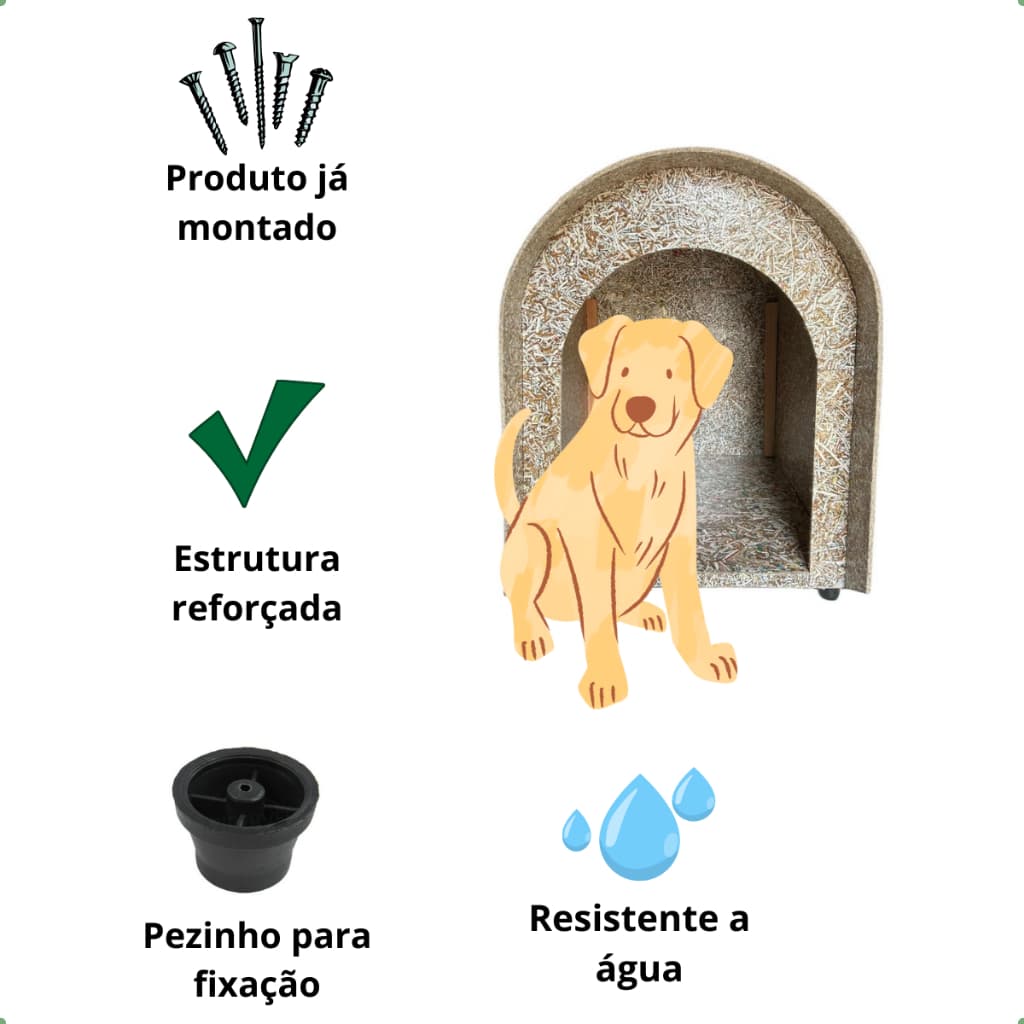 Casinha / casa de cachorro ecológica reciclável para pet modelo iglu Nº5