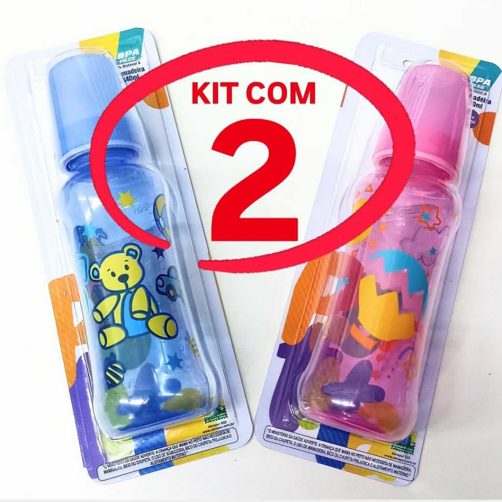 Kit com 2 Mamadeiras 240ml Petita Premium para Criança