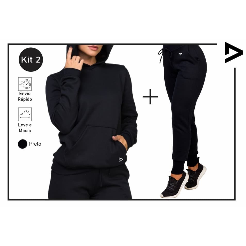 Conjunto Moletom Calça Jogger e Casaco