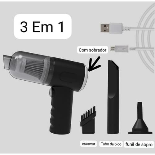 Mini Aspirador De Pó 3 em 1 a Vacuo Usb Portátil Recarregavel  mini Aspirador  de pó portátil prático