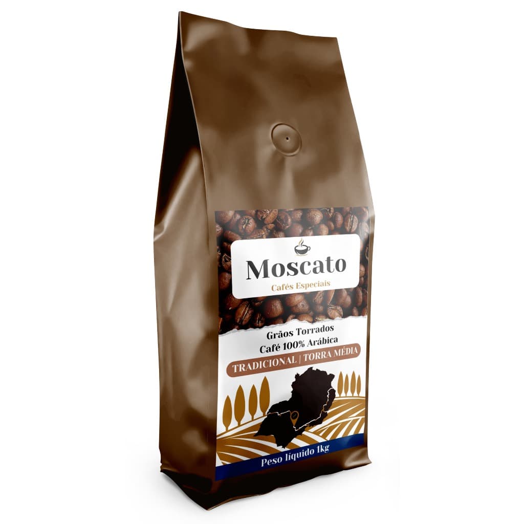 Kit 2Kg || Café em Grãos Arábica Gourmet Tradicional 1Kg e Café em Grãos Arábica Gourmet Aroma Chocolate 1Kg/TORRA MÉDIA