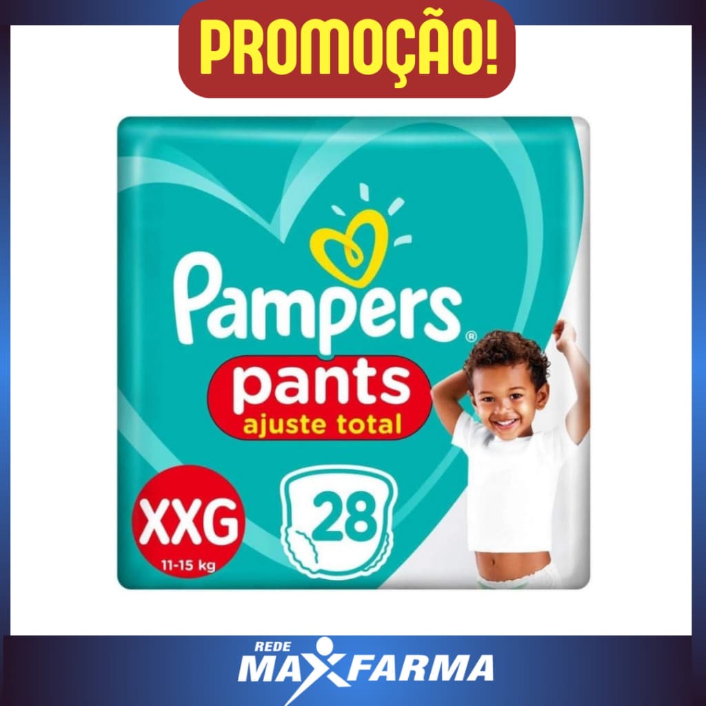 Fralda Pampers Pants Ajuste Total XXG 28 unidades