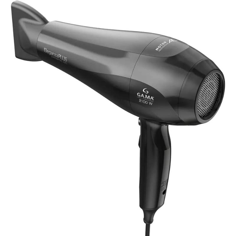 Secador De Cabelo Gama 2100w Profissional Eleganza Plus Ceramic Íon 2 Níveis Cor Preto 220V