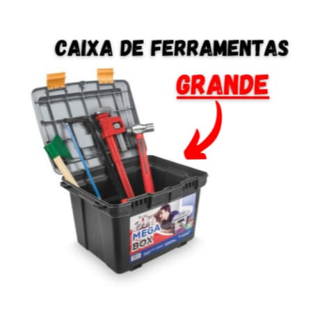Maleta De Ferramentas Multiuso Grande Mega Box 2040 Caixa Organizadora Baú toy 25334