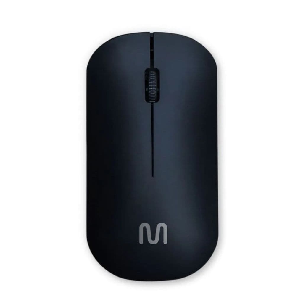 Mouse sem Fio Ergonômico 3 Botões MS100 1200Dpi Receptor USB Multi MO307