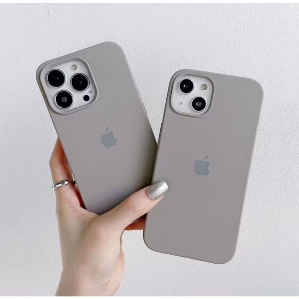 Capa Case Cinza Claro capinha Para iPhone XR/11/11promax/12/12pro/12promax/13/13pro/13promax/14/14pro/14promax/15/15
