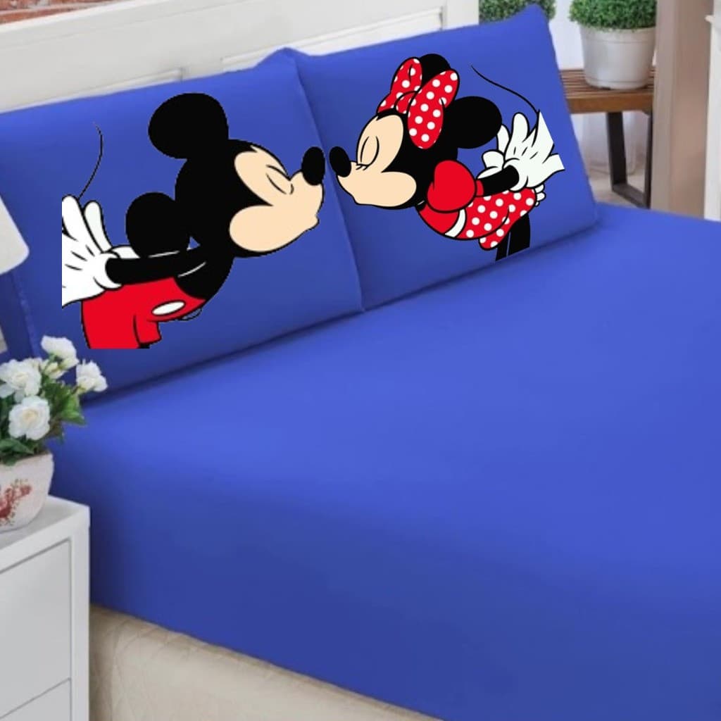 Jogo De Lençol Casal 3 Peças Tematico Diversos Ideal Para Cama Box - Poliester Promoção