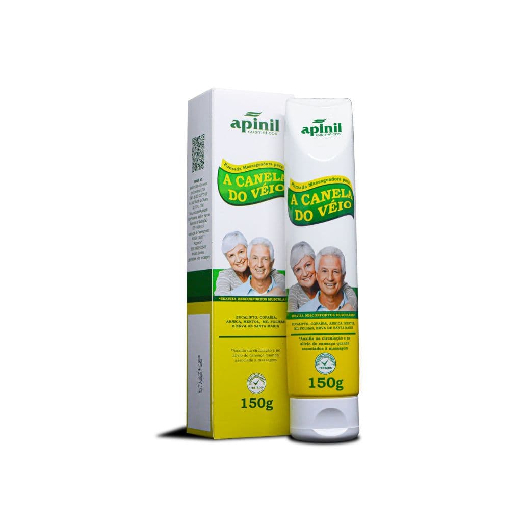 Pomada Massageadora para a Canela do Véio Apinil 150g - Rigidez, Fadiga Muscular